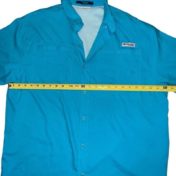 COLUMBIA Tamiami Blue Vented UPF 40 Shirt Size XL - Picture 5 of 7
